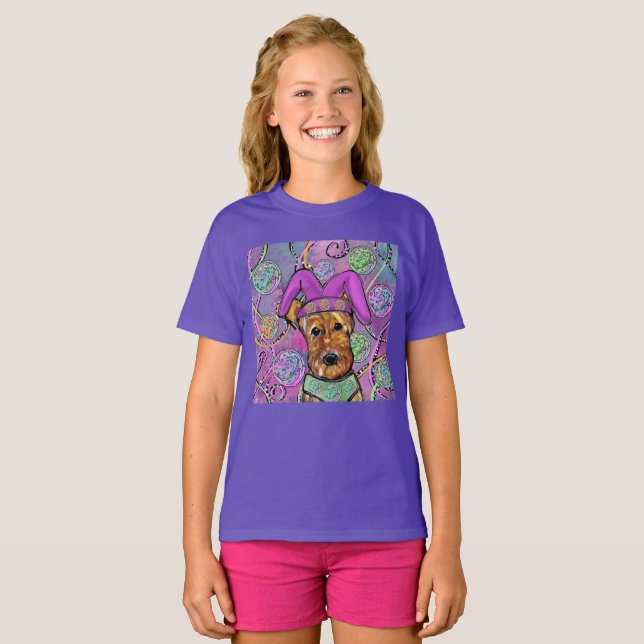 AIREDALE TERRIER   T SHIRT (Hel framsida)