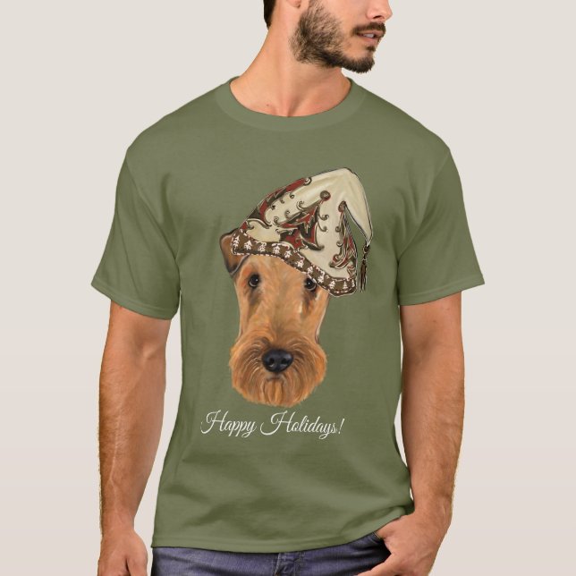 Airedale Terrier  T Shirt (Framsida)