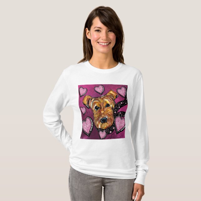 AIREDALE TERRIER T SHIRT (Hel framsida)