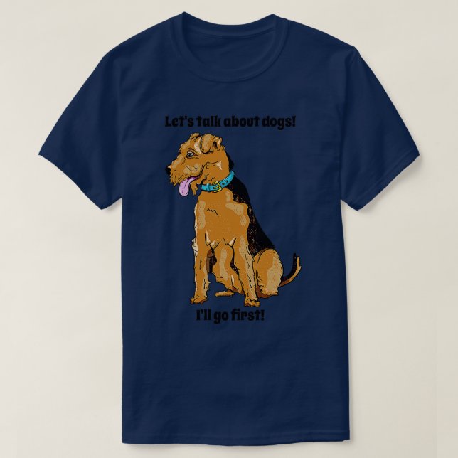Airedale Terrier T Shirt (Design framsida)