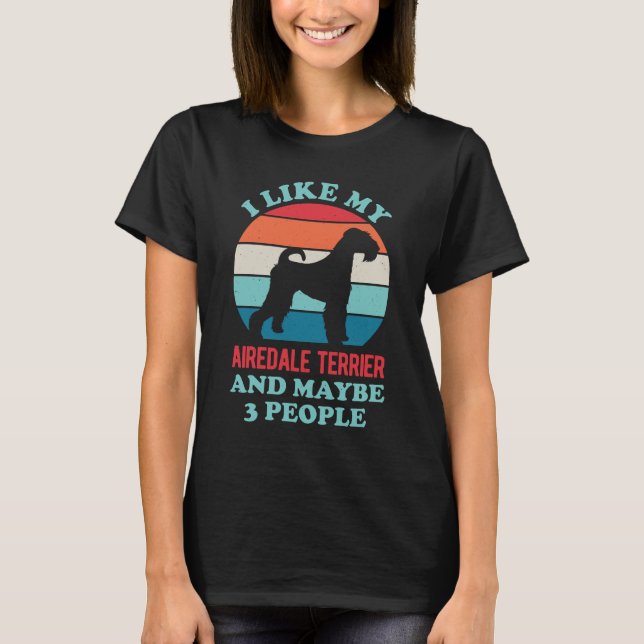 Airedale Terrier T Shirt (Framsida)