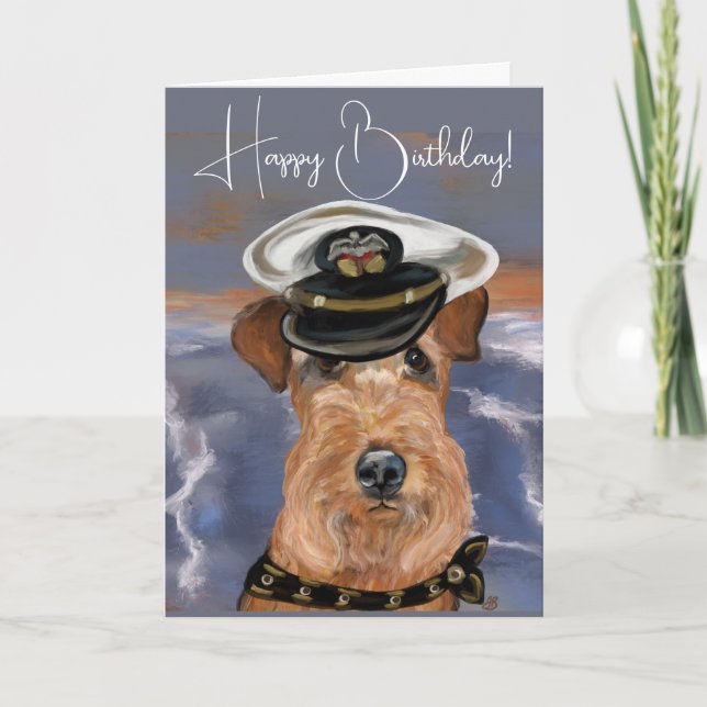AIREDALE TERRIER        TACK KORT (Framsida)