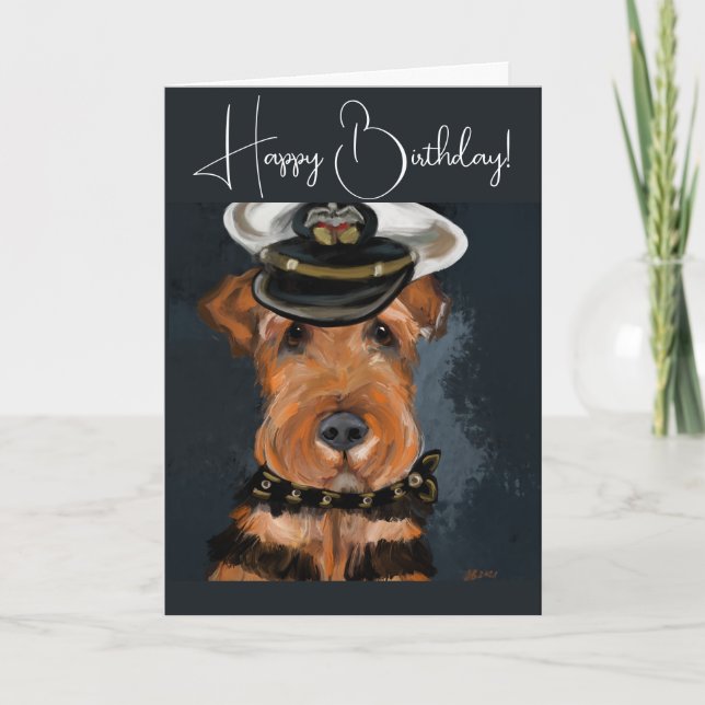 AIREDALE TERRIER        TACK KORT (Framsida)