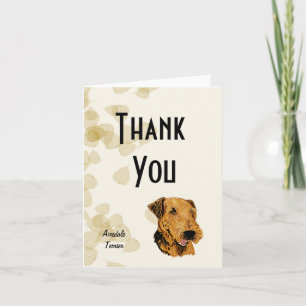Airedale Terrier ~ Tan Löv Design Tack Kort
