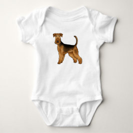 Airedale Terrier Tecknad Bingley Terrier Cute Hund T Shirt