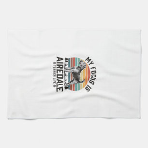 Airedale Terrier Tröja Vintage Hundälskare Grafisk Kökshandduk