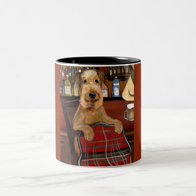 Airedale Terrier Två-Tonad Mugg (Center)