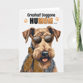 Airedale Terrier Underbarare HuMOM Mors dag Helgkort