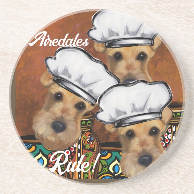 Airedale Terrier Underlägg (Framsidan)