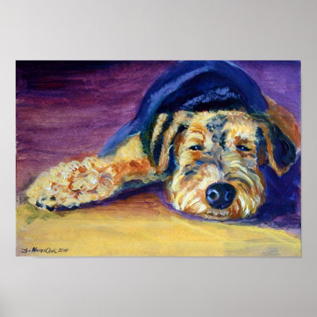 Airedale Terrier-utskrift Poster (Framsidan)