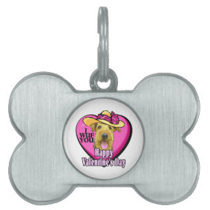 Airedale Terrier Valentines day ID-bricka Husdjur