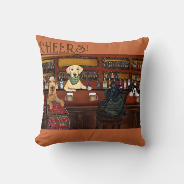 AIREDALE TERRIER  & VÄNNER       KUDDE (Framsida)