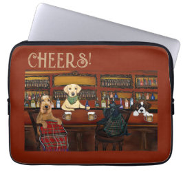 AIREDALE TERRIER  & VÄNNER       LAPTOP FODRAL