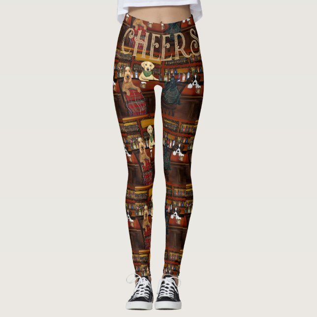 AIREDALE TERRIER  & VÄNNER       LEGGINGS (Framsida)