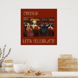 AIREDALE TERRIER & VÄNNER POSTER
