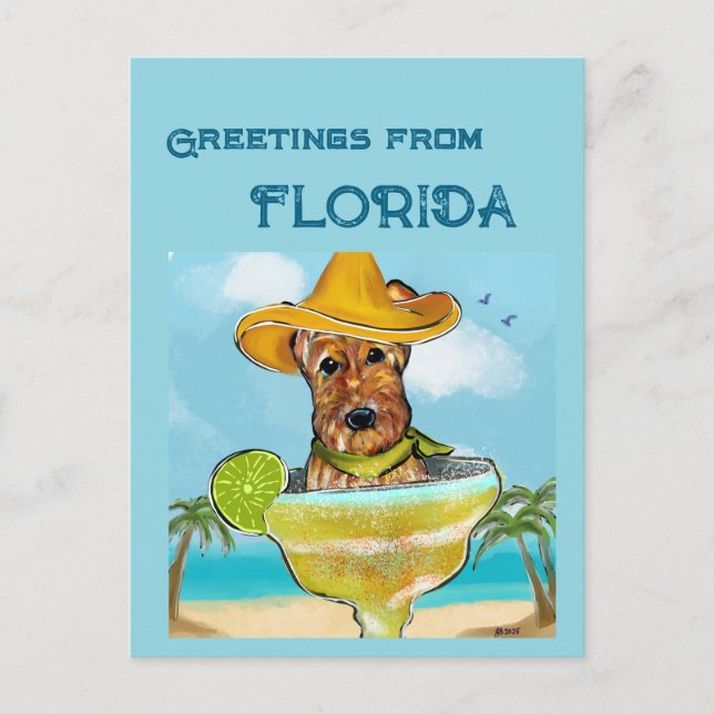 Airedale Terrier  Vykort (Framsida)