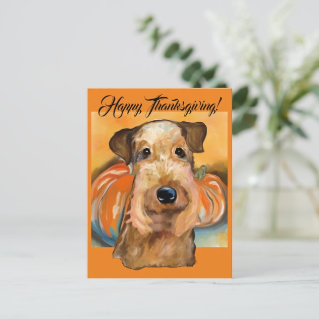 Airedale Terrier     Vykort (Stående Fram)