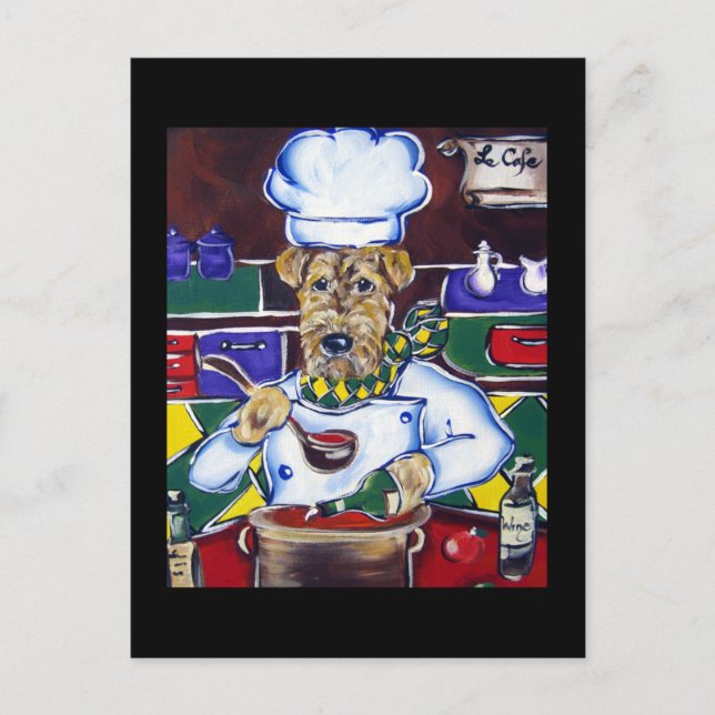 Airedale Terrier Vykort (Framsida)