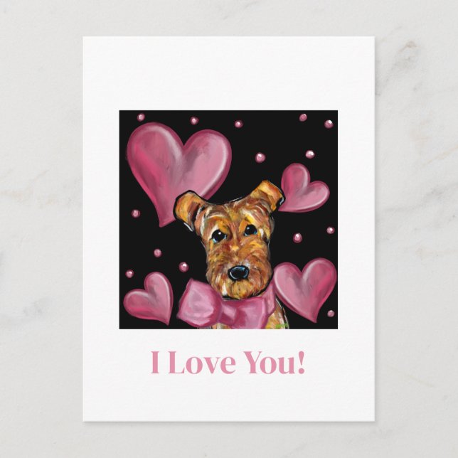 AIREDALE TERRIER VYKORT (Framsida)