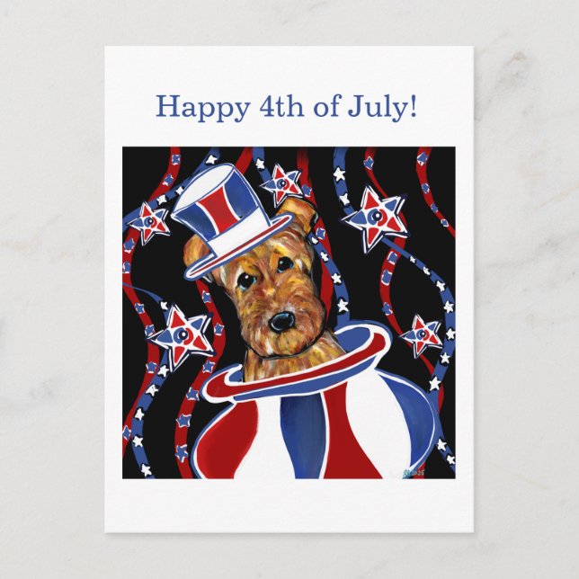 AIREDALE TERRIER VYKORT (Framsida)