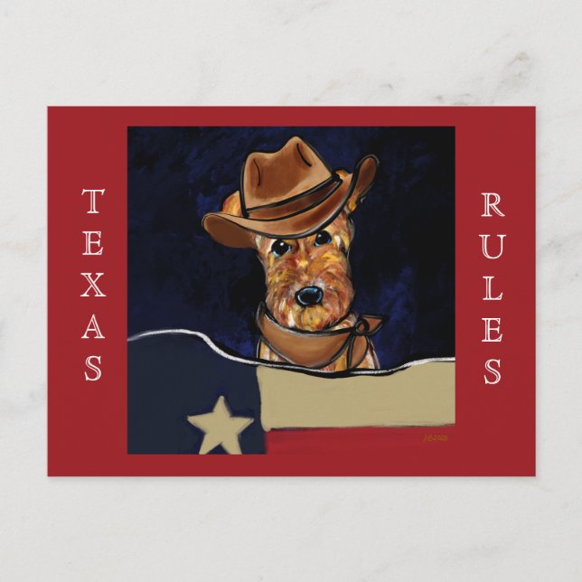 AIREDALE TERRIER VYKORT (Framsida)