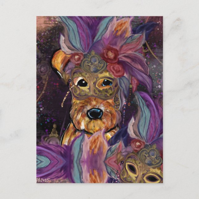 AIREDALE TERRIER VYKORT (Framsida)