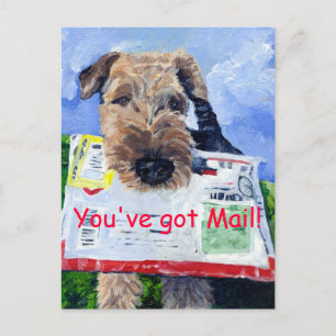 Airedale Terrier-vykort! Vykort