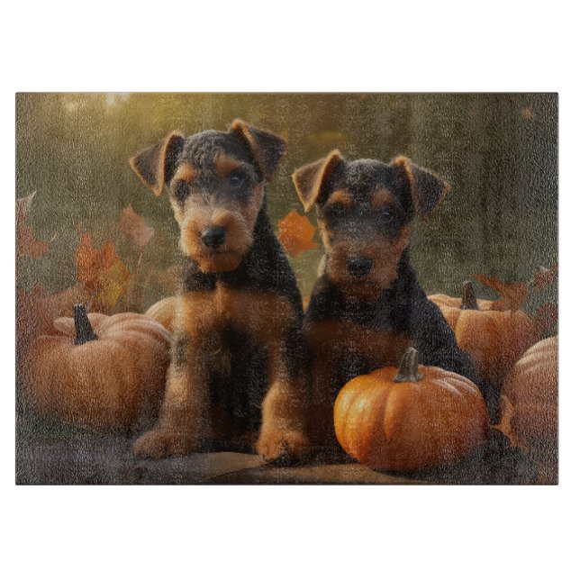 Airedale Valp Höstglädje Pumpa (Framsidan)