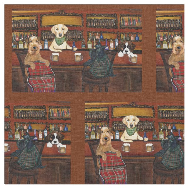 Airedale & Vänner Tyg (Närbild)