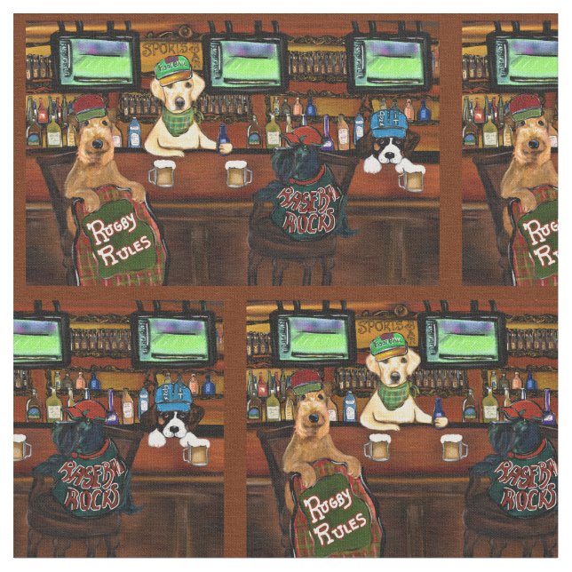 Airedale & Vänner  Tyg (Närbild)