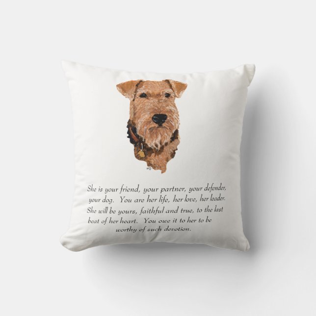 Airedale, Welsh, Lakeland Terrier Keepsak Kudde (Framsida)