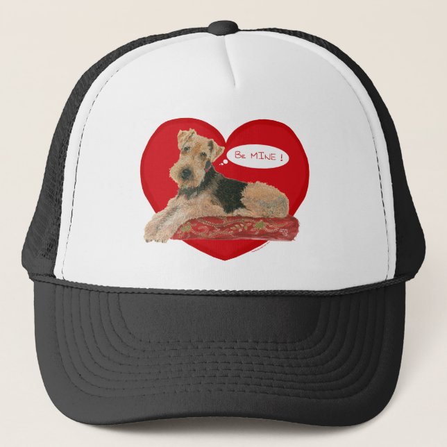 Airedale / Welsh Terrier Alla hjärtans dag Keps (Framsida)
