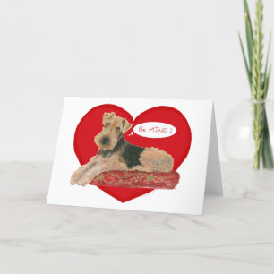 Airedale / Welsh Terrier Valentine Helgkort