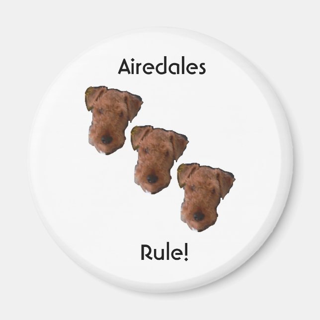 Airedales-regeln! Magnet (Framsidan)