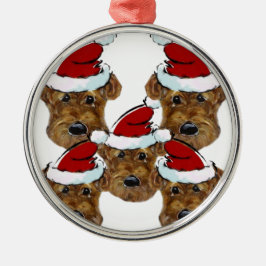 AIREDALETERRIER JULGRANSPRYDNAD METALL