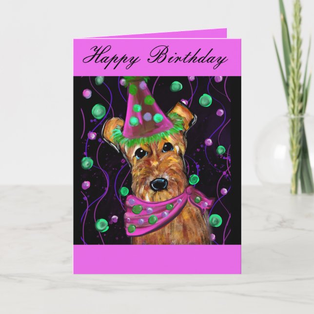 AIREDALETERRIER          TACK KORT (Framsida)