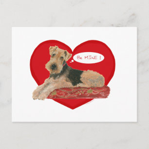 Airedaleterrier Valentine Helg Vykort