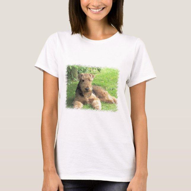 AiredaleTerrierdamer inpassade T-S'hirt T Shirt (Framsida)