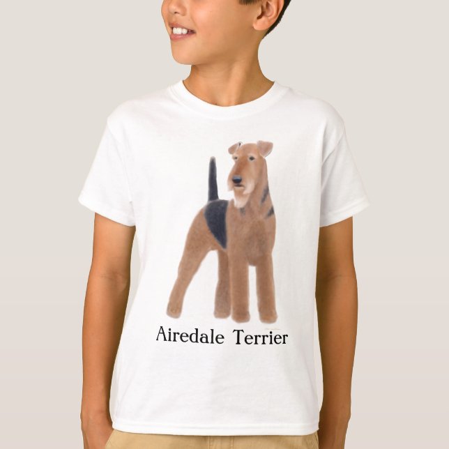 Airedaleterrieren lurar T-tröja T-shirt (Framsida)