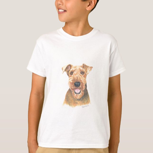 AiredaleTerrierkonst Tee Shirt (Framsida)