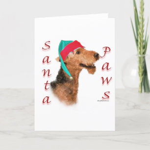 AiredaleTerrierSanta tassar Helgkort