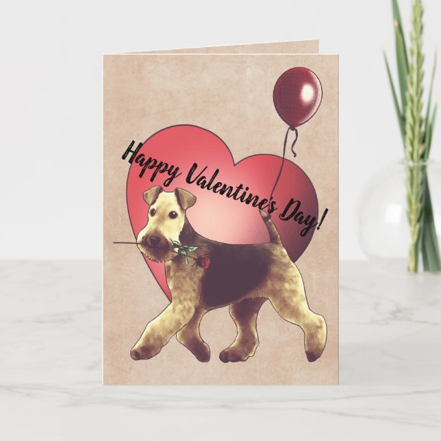 AiredaleTerriervalentin kort för dag (Framsida)