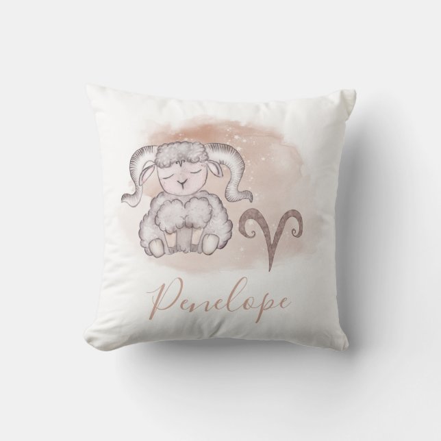 Aires Monogram Lumbar Pillow Kudde (Framsida)