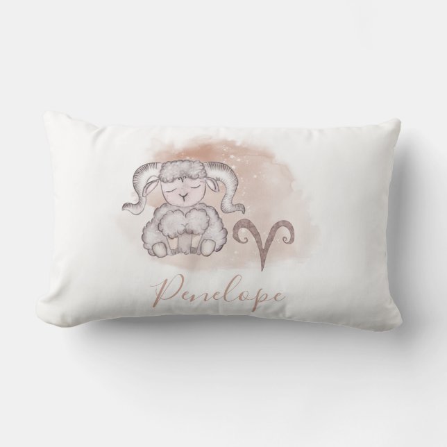 Aires Monogram Lumbar Pillow Lumbarkudde (Framsida)