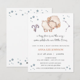 Aires Zodiac Baby Shower Invitation Julkort