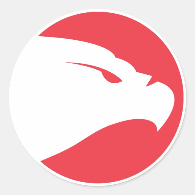 AIRHAWK-logotypklistermärke Runt Klistermärke (Framsida)