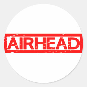 Airhead Frimärke Runt Klistermärke
