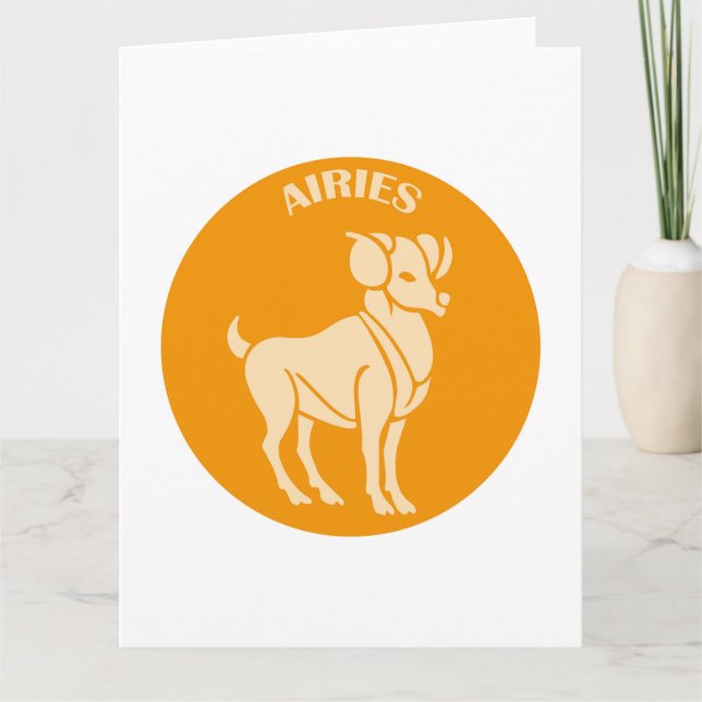 Airies, Zodiac Sign, Horoscope, Astrologi Kort (Framsida)