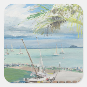Airlie Beach Australia. 1998 Fyrkantigt Klistermärke