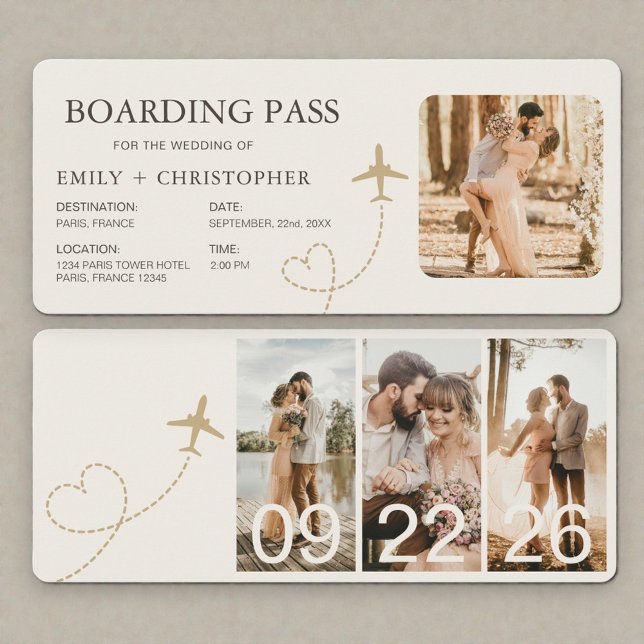 Airline Boarding Pass Ticket Wedding (Skapare uppladdad)